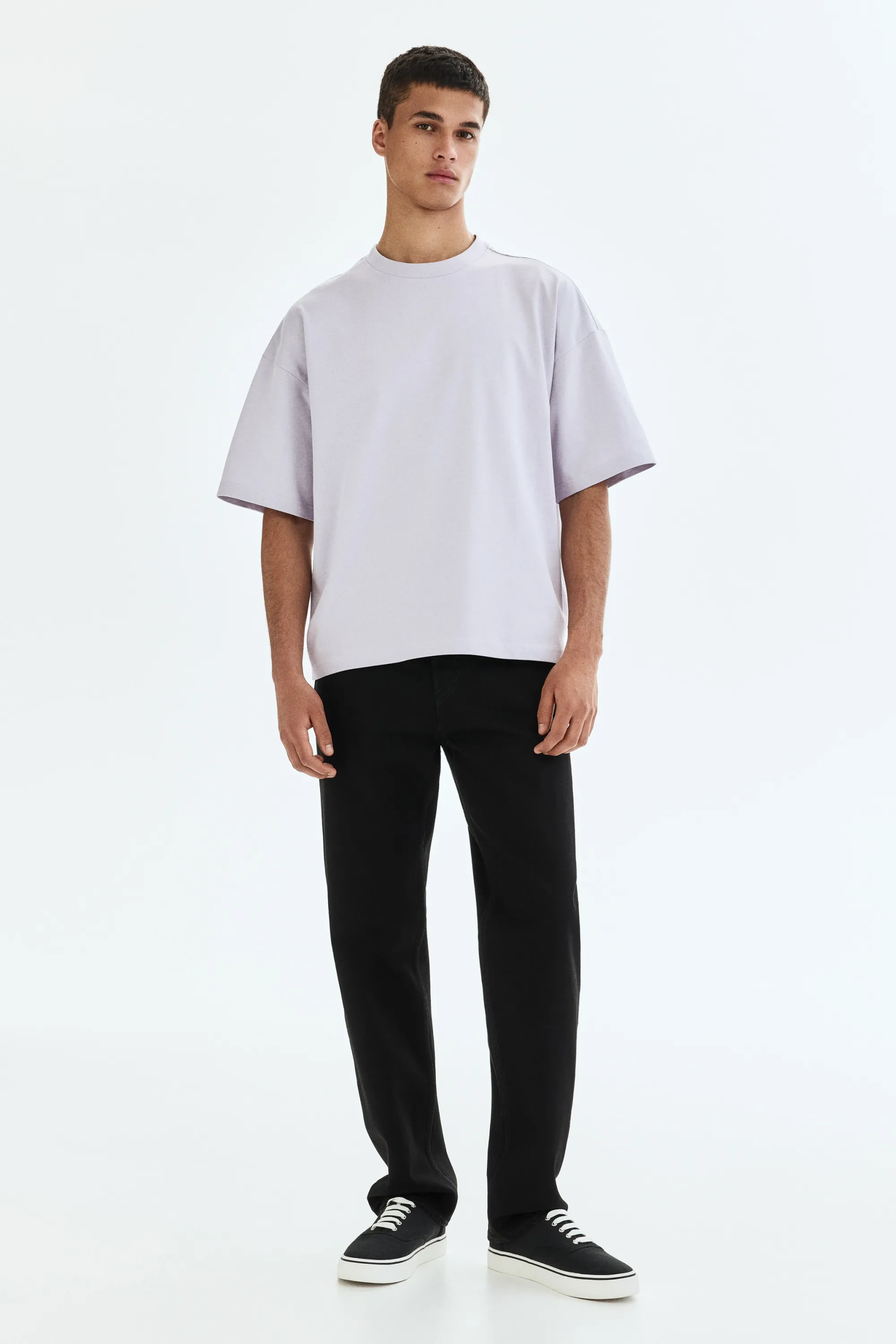 T-shirt Oversized Fit en coton - Violet clair