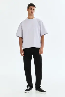 T-shirt Oversized Fit en coton - Violet clair — photo 1