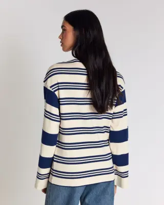 Tee-shirt Lubin rayures bleu marine — photo 5
