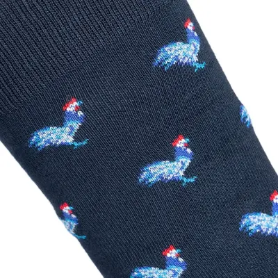 Chaussettes "coqs" marine — photo 2
