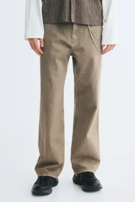 Pantalon Relaxed Fit en coton - Taupe — photo 1