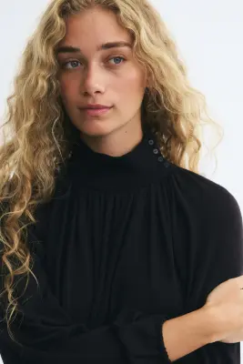 Robe en molleton - Noir — photo 4