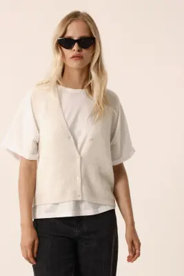 Gilet Bernie Creme — photo 1