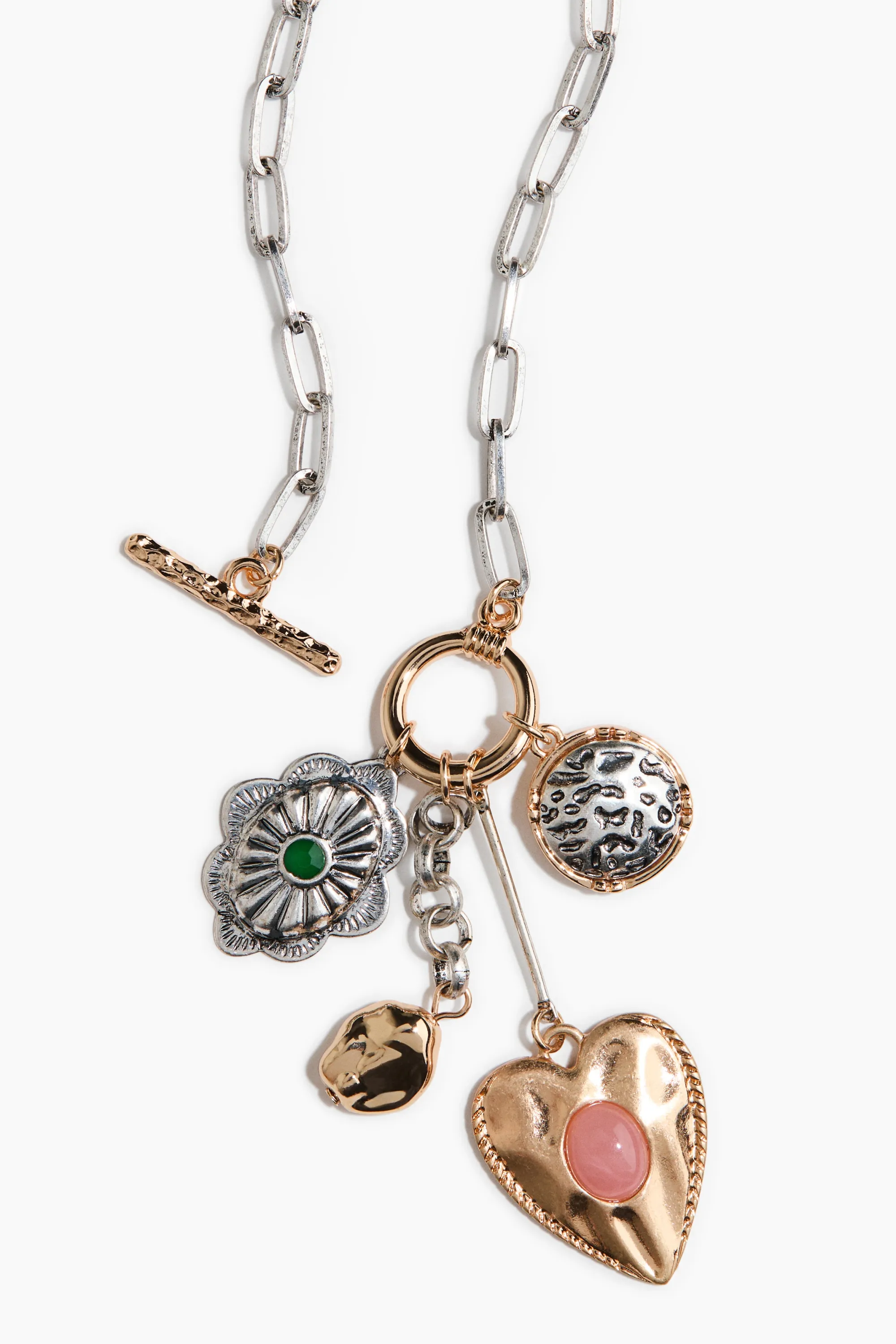 Collier avec charms - Argenté