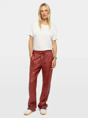 Pantalon Pocha Cuir Froissé — photo 1