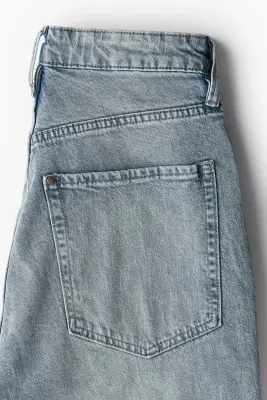 Curvy Fit Slim High Jeans - Bleu denim clair — photo 2