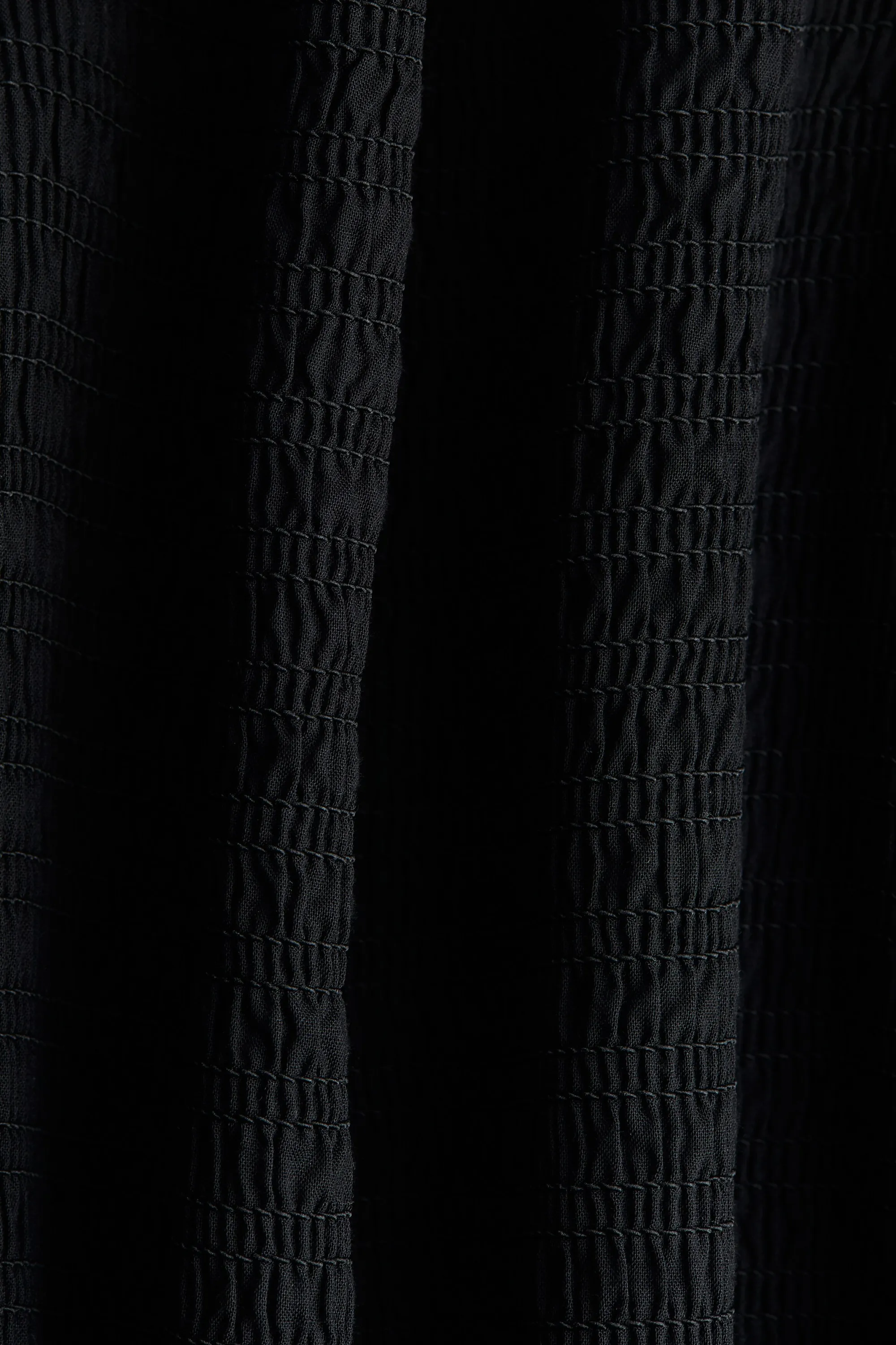 Robe en coton avec manches bouffantes - Noir