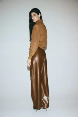 Pull à épaulettes - Marron — photo 2