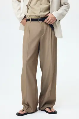 Pantalon chic Loose Fit - Beige — photo 2