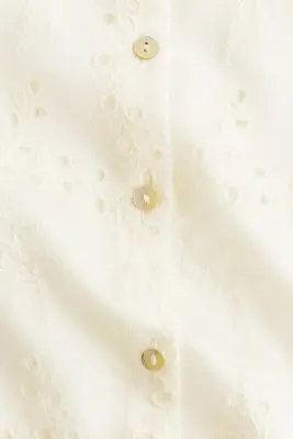 Chemise avec broderie anglaise - Crème — photo 4