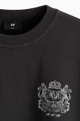 T-shirt imprimé Loose Fit - Noir/Running Club — photo 5