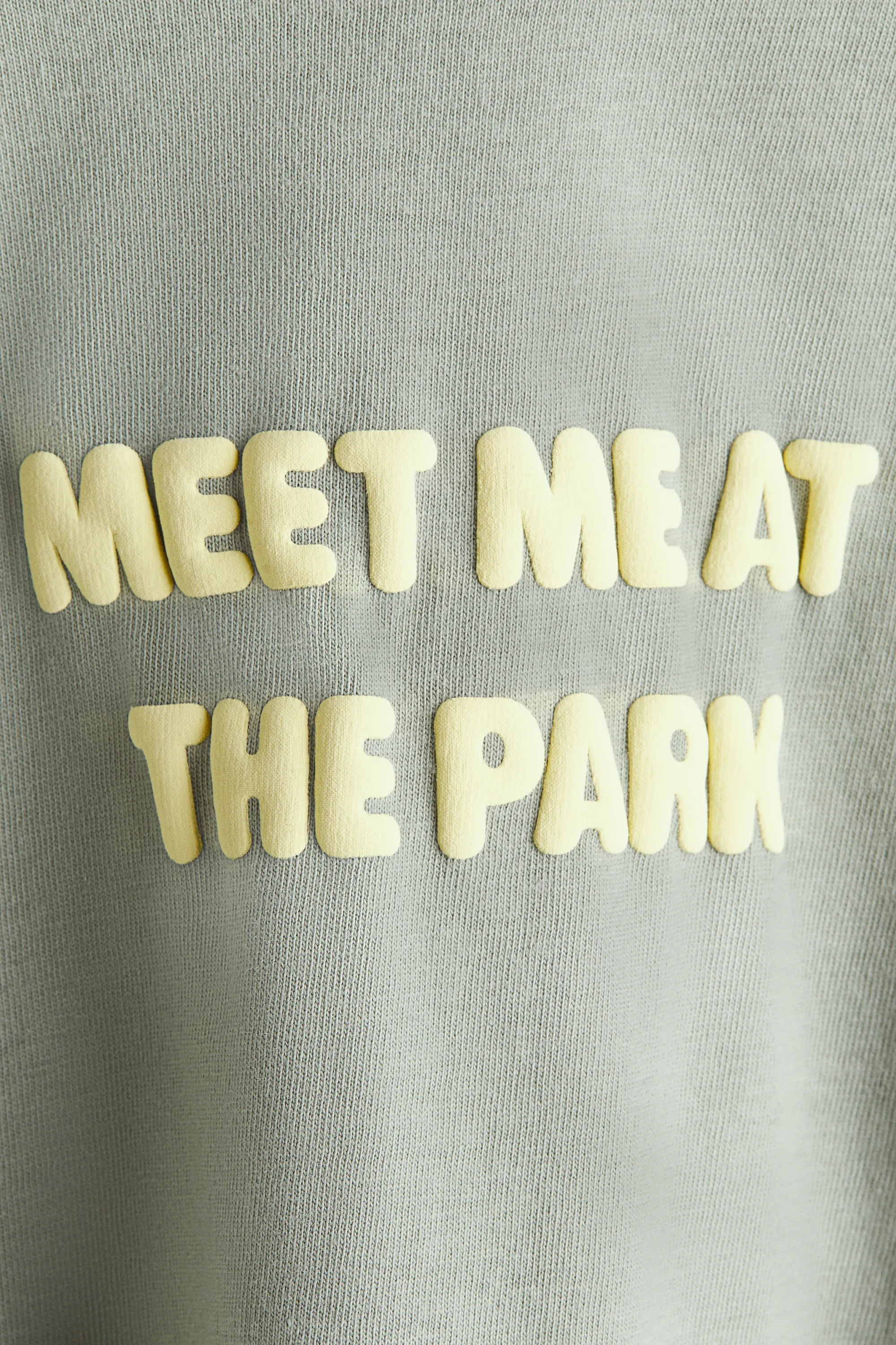 T-shirt imprimé avec manches longues - Vert clair/Meet Me