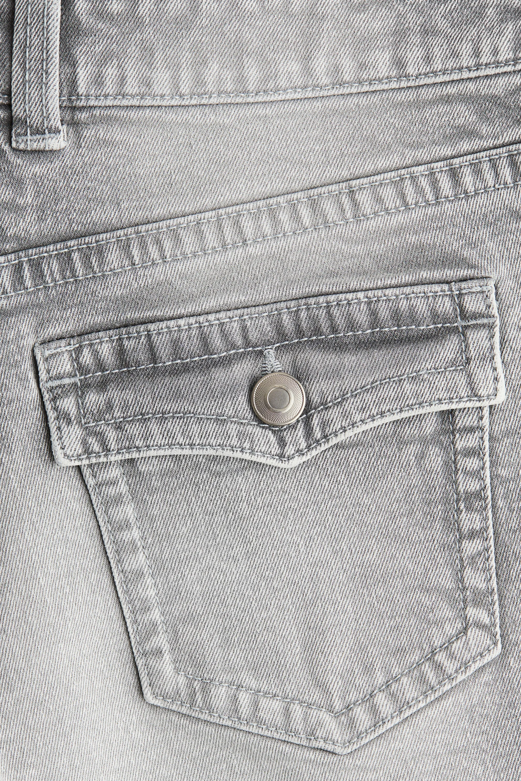 Mini short en denim - Gris délavé