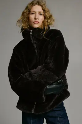 Veste oversize - Marron foncé — photo 1