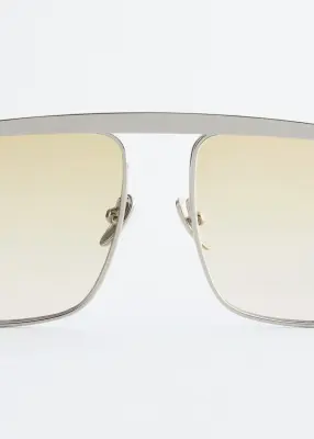 Lunettes de soleil à monture carrée - Argenté — photo 2