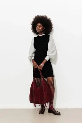 Robe tricot à effet superposé — photo 2