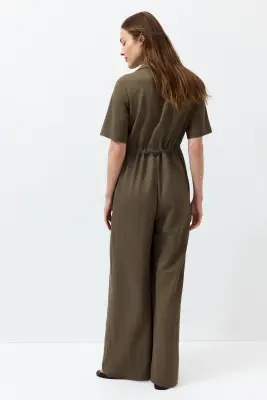 MAMA Combi-pantalon avec ceinture à nouer - Vert kaki — photo 2