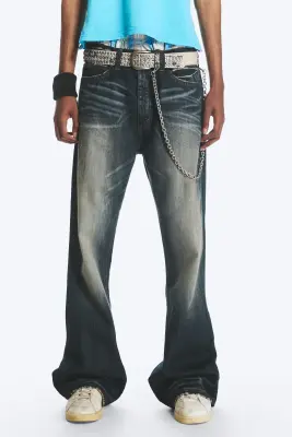 Jean bootcut regular taille basse Boo Bootleg - Morbid Blue - Bleu foncé — photo 1