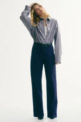 Straight High Jeans - Bleu denim foncé — photo 1