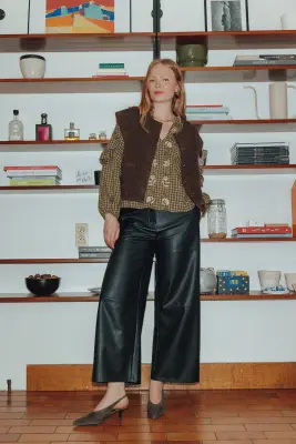Pantalon en simili Femme — photo 2