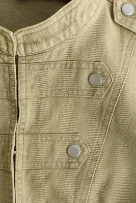 Veste en twill de coton - Beige — photo 3