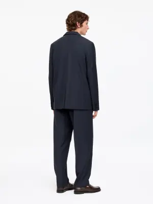 Blazer léger en laine - Bleu foncé — photo 3