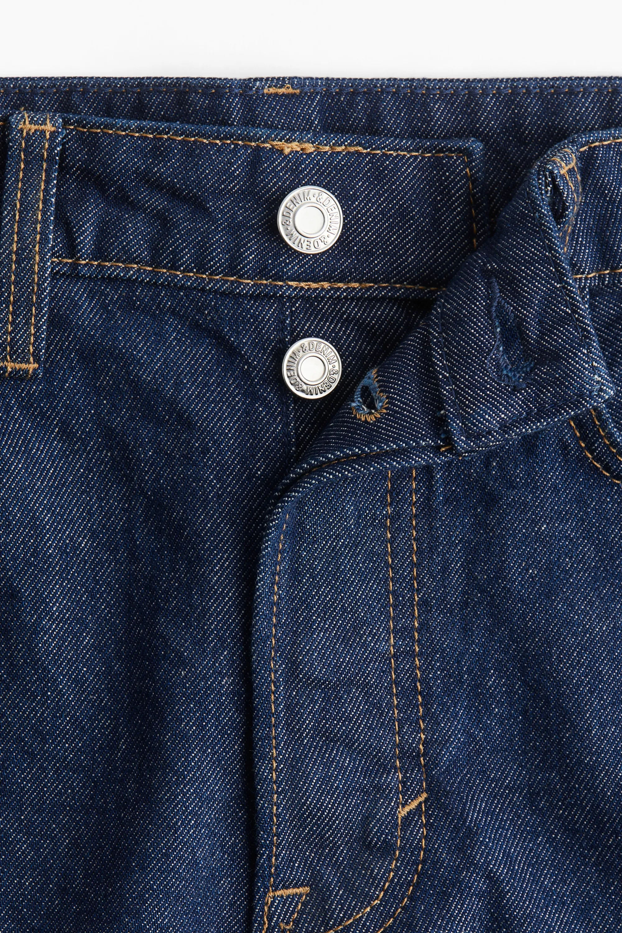 Short High en denim - Bleu denim foncé