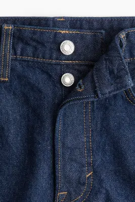 Short High en denim - Bleu denim foncé — photo 1