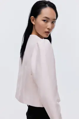 Veste à nouer - Rose poudré — photo 3