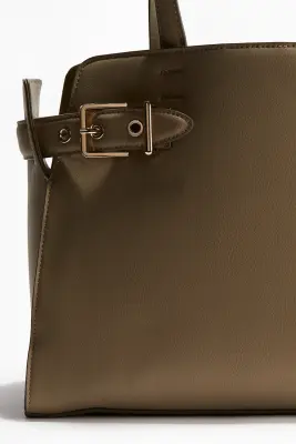 Tote bag avec boucles - Beige foncé — photo 2