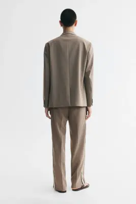 Pantalon Relaxed Fit - Marron clair/rayé — photo 2