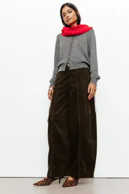 Pantalon barrel velours côtelé — photo 4
