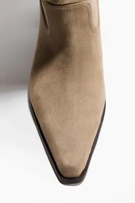 Bottes de hauteur genou - Beige — photo 3