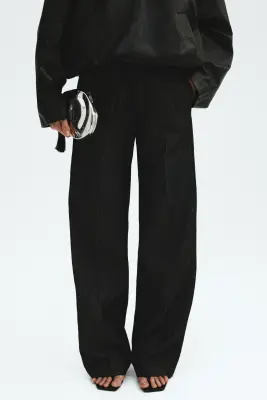 Denim drawstring trousers - Noir délavé — photo 1