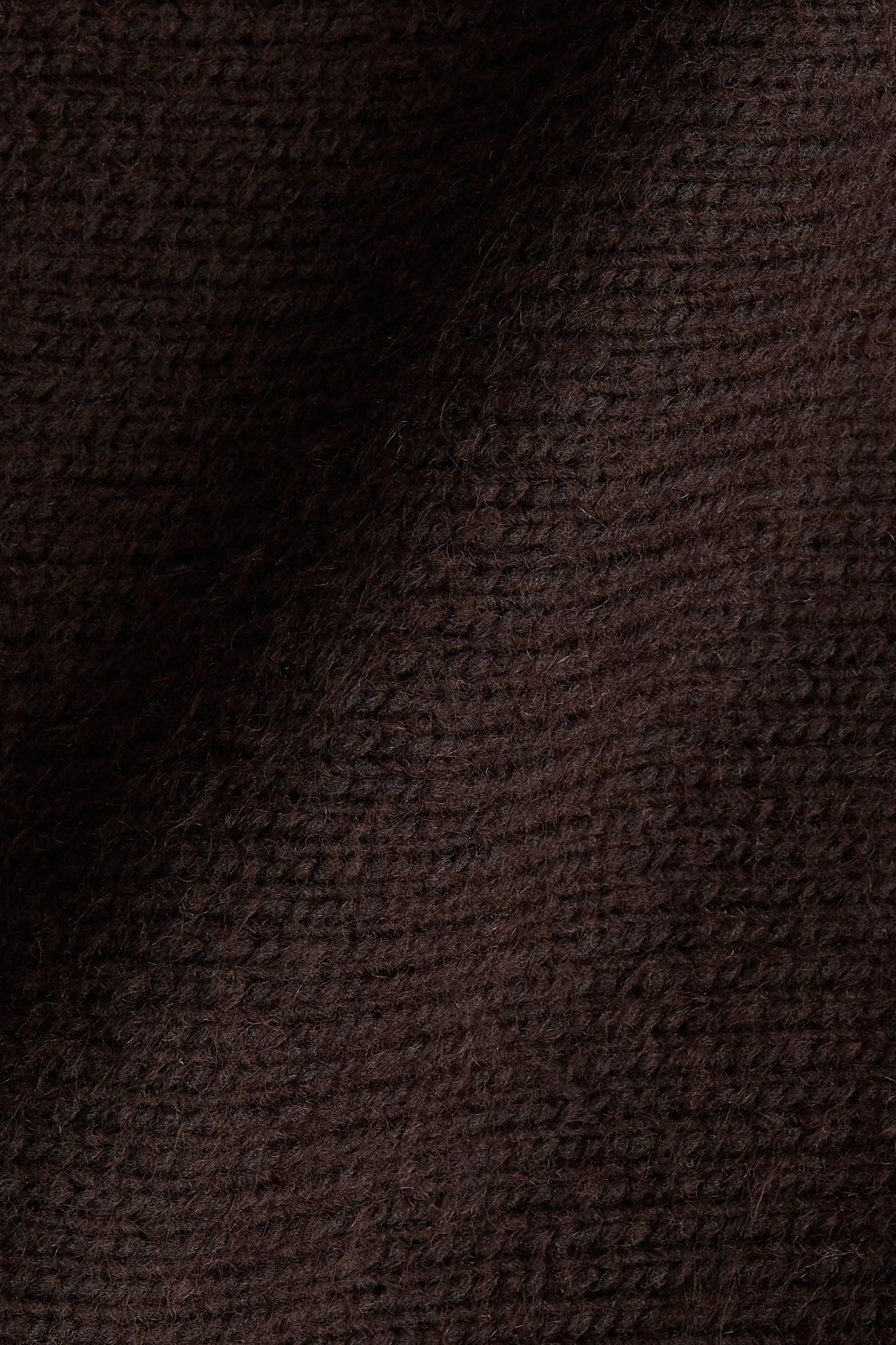 Jupe évasée en maille - Marron foncé
