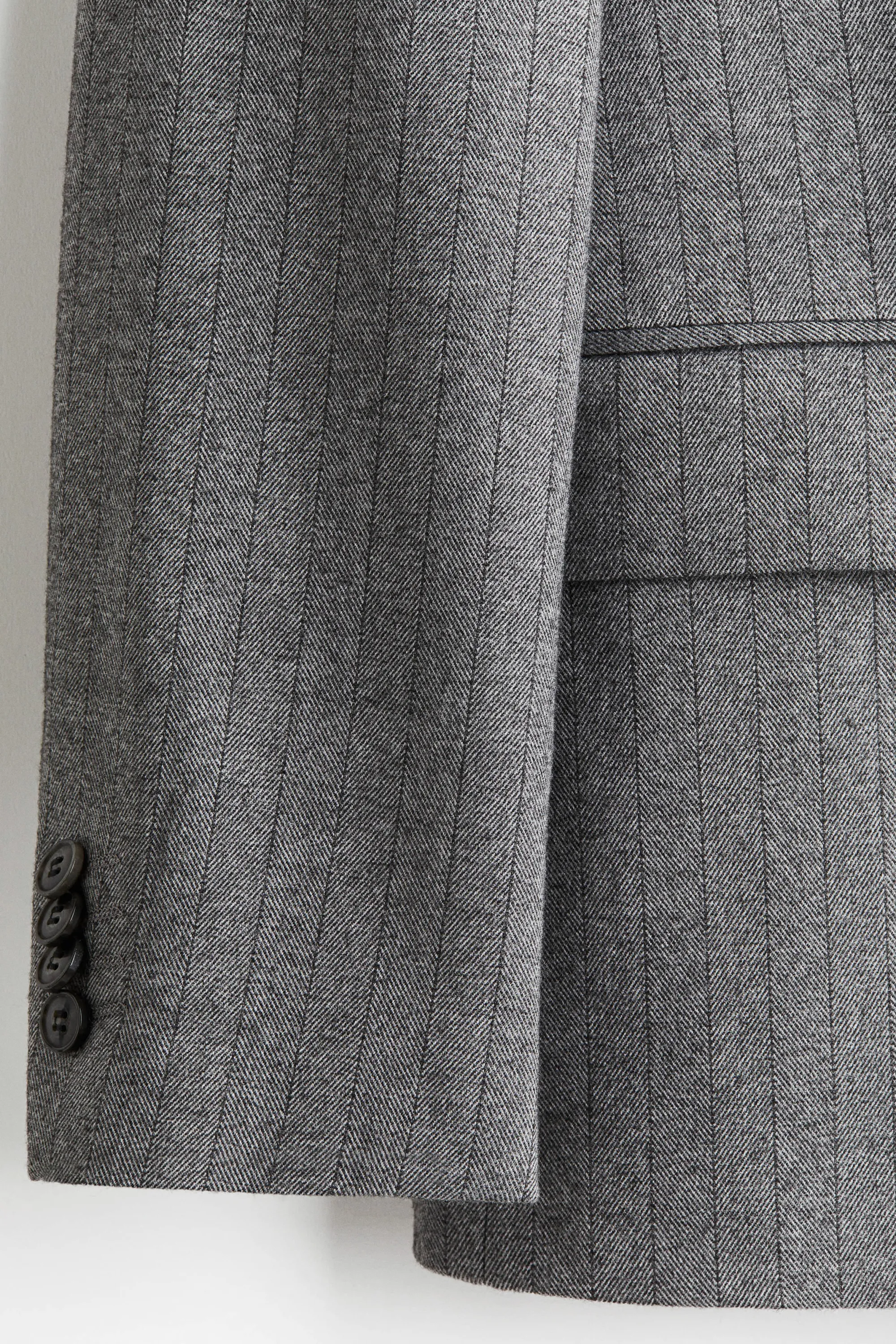 Veste Regular Fit à fermeture croisée - Gris/rayures tennis