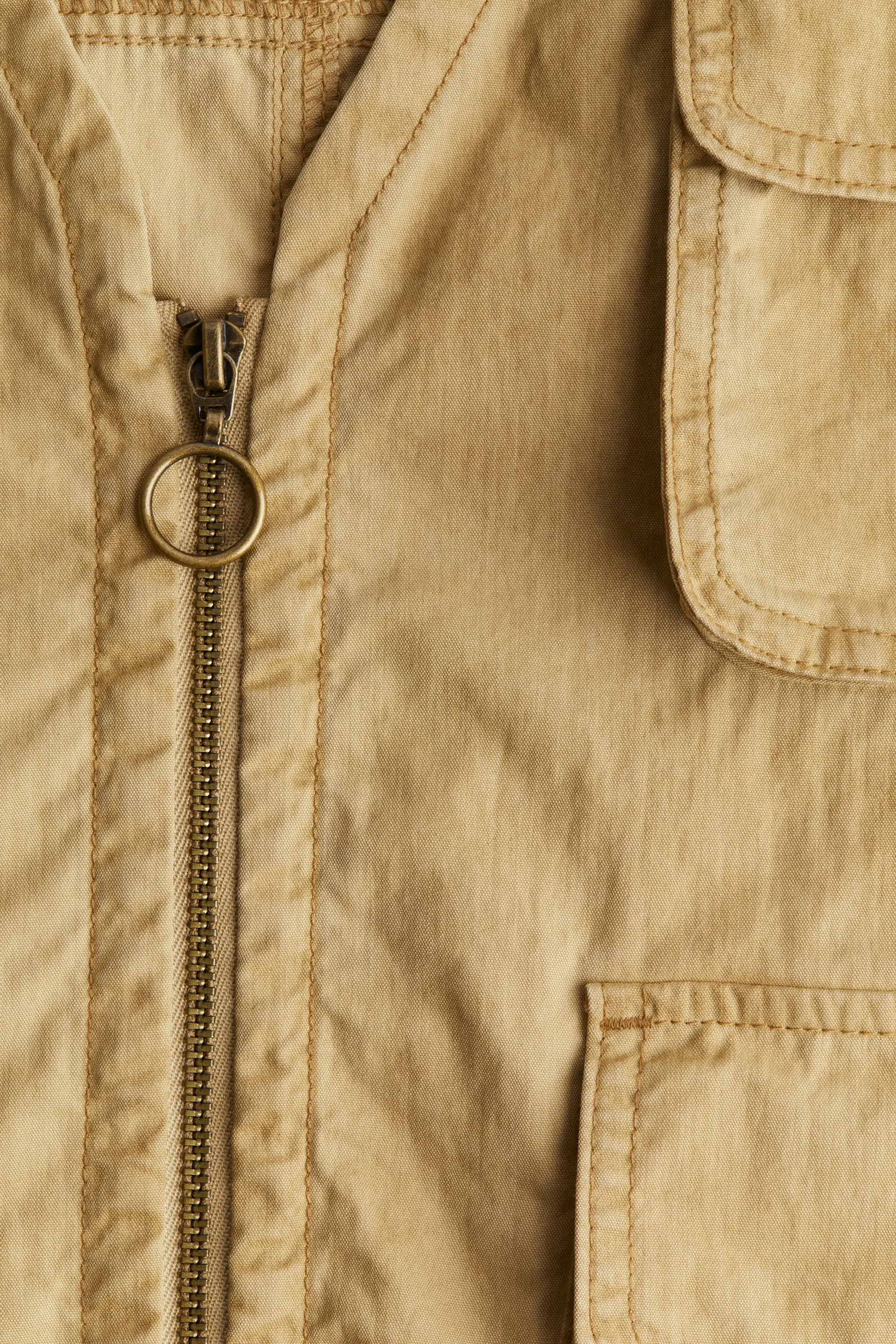 Veste cargo sans manches - Beige