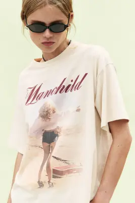 T-shirt oversize imprimé - Beige clair/Sabrina Carpenter — photo 3