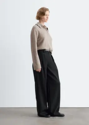 Pull à col volanté - Beige — photo 4