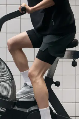 Short de sport superposé DryMove™ - Gris foncé — photo 3