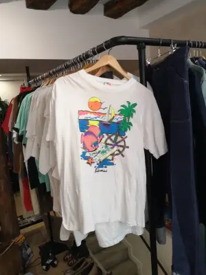 T-shirt vintage blanc avec imprimé Bahamas — photo 1