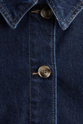 Veste en denim de coton - Bleu denim foncé — photo 4