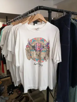 T-shirt blanc graphique Las Vegas vintage — photo 1