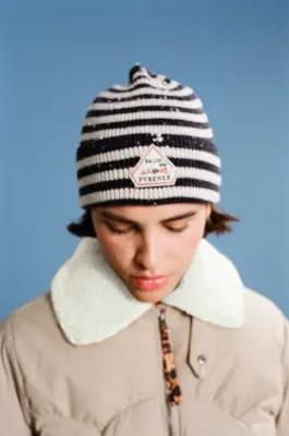 Bonnet Lou rayures marine et gris Balzac Paris x Pyrenex — photo 3