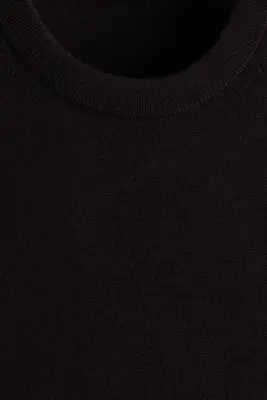 Pull Regular Fit en laine mérinos - Marron foncé — photo 5
