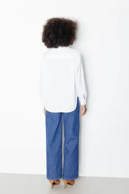 Chemise oversize unie Femme — photo 6