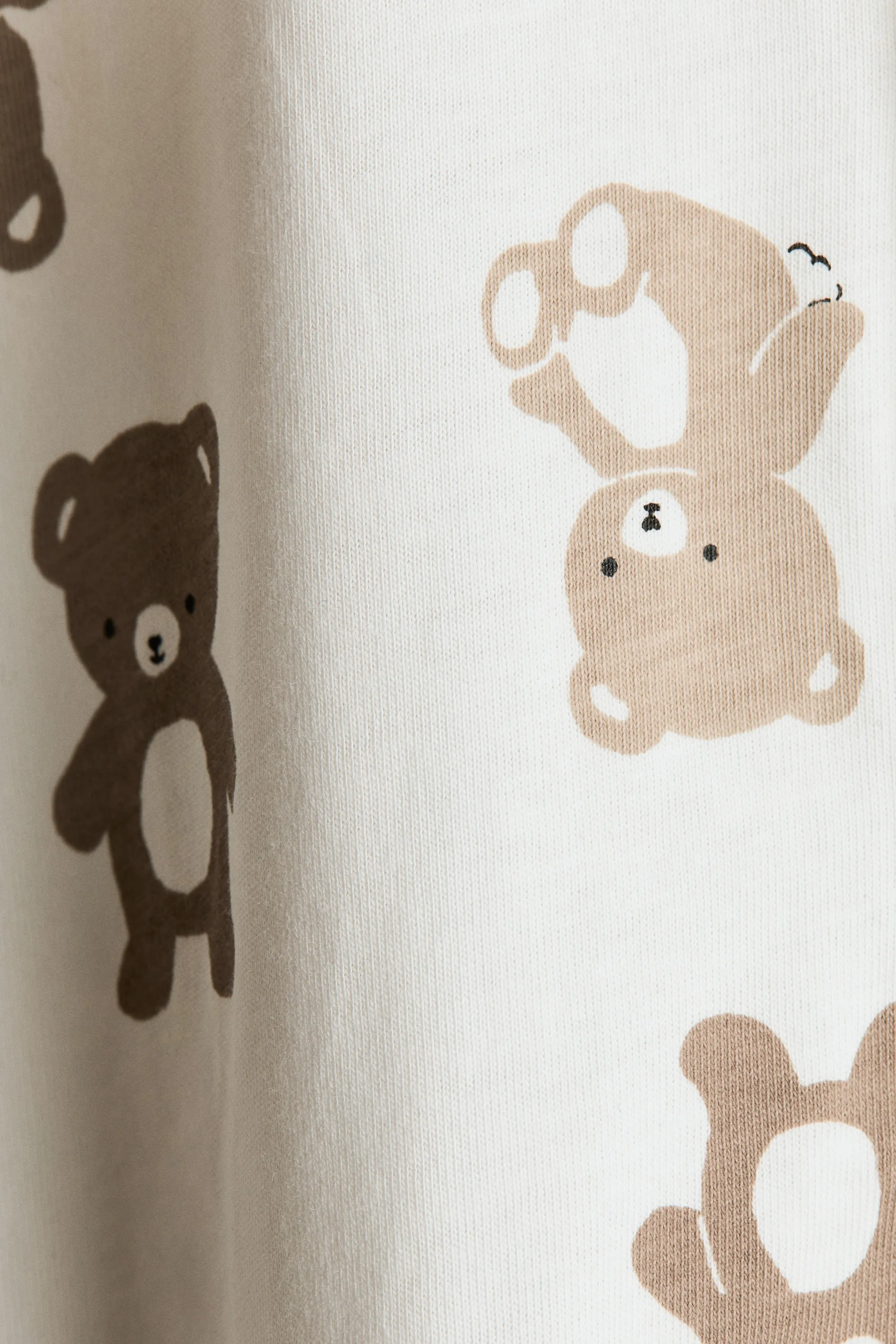 Pyjama imprimé en coton - Blanc/nounours
