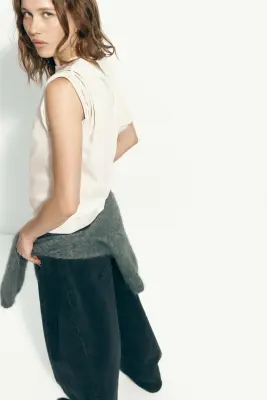 T-shirt oversize - Beige clair — photo 2
