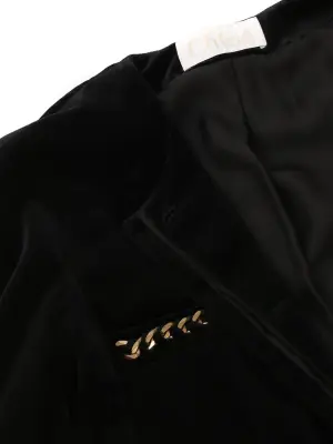 Veste en velours de coton noir brodé de chaînes dorées FW 2009 Prix boutique €2200 Taille 38 à 40 — photo 3