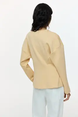 Blazer en jersey - Beige — photo 3